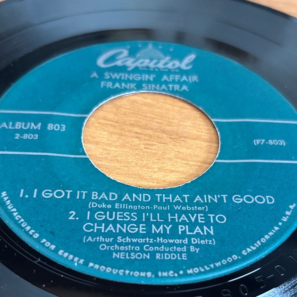 Frank Sinatra Vinyl Record - A Swingin' Affair 45 RPM VTG Vinyl